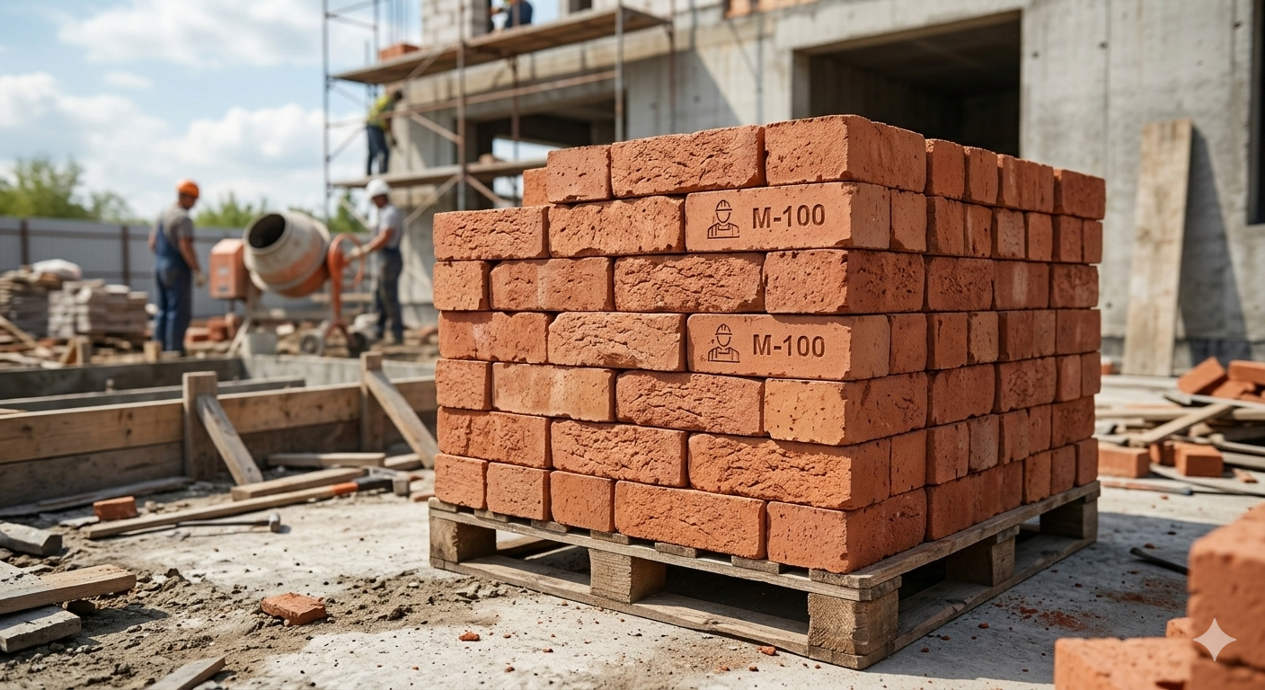 Цегла рядова М-100